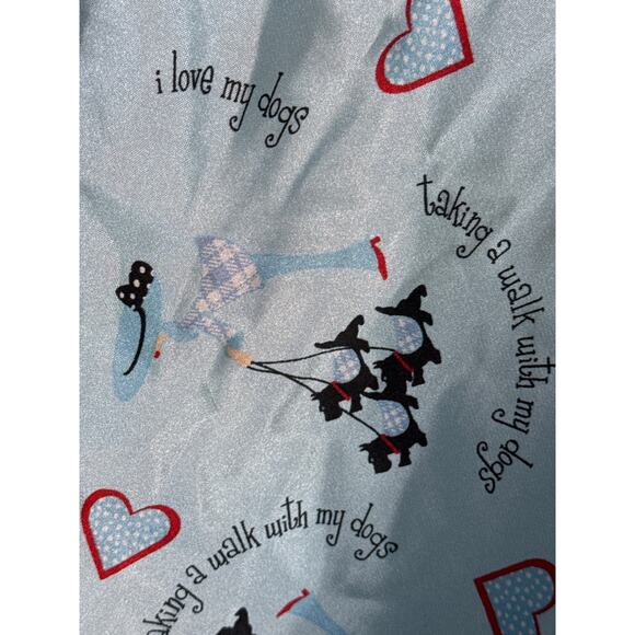 Y2K Scottish Terrier Dog Blue Red Slip Nightie Dress Womens XL Doggie Puppy - Picture 2 of 6